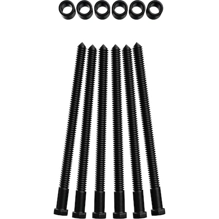 Ekena Millwork Premium 1 1/4" Barn Door Flat Track Extension Hardware for 1 3/8" Door, Matte Black GB60013EXXMB